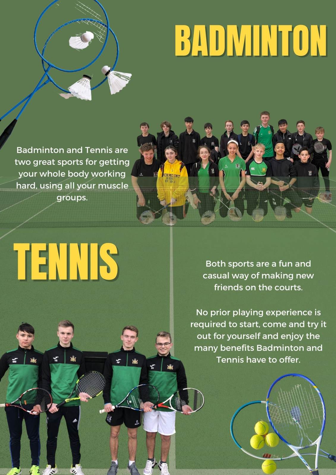 Badminton & Tennis at BGS